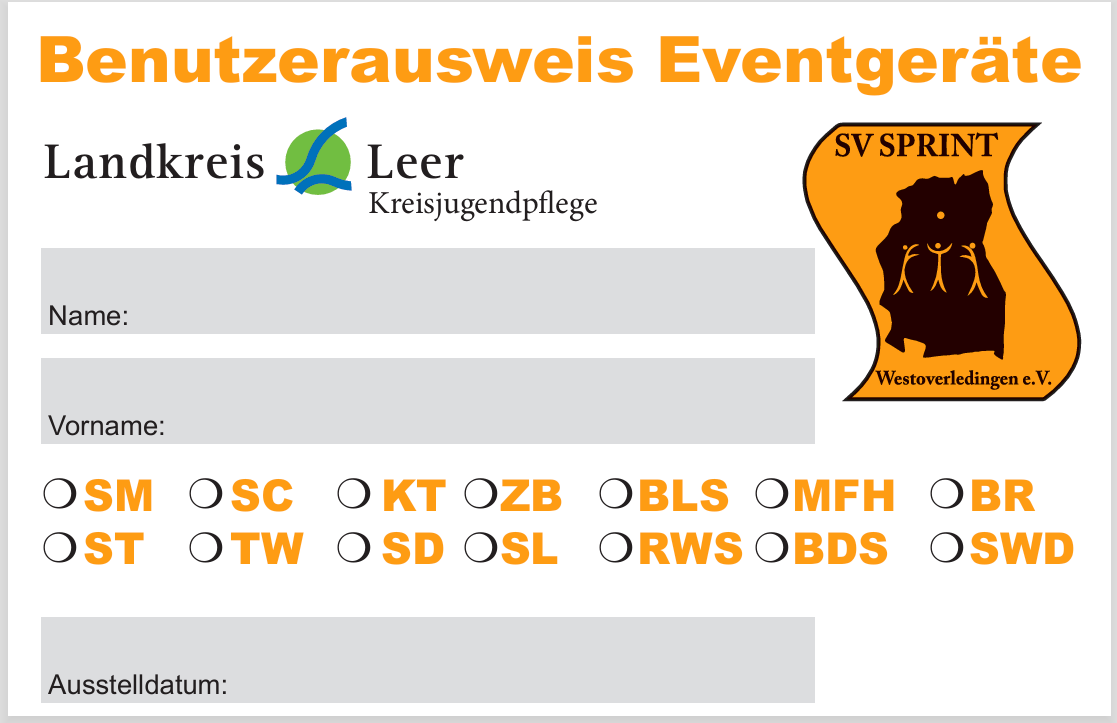 Eventgerätecard